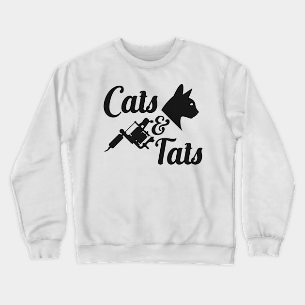 Cat and tattoo - Cats and tats Crewneck Sweatshirt by KC Happy Shop